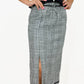 Free People - Penelope Gingham Midi Skirt
