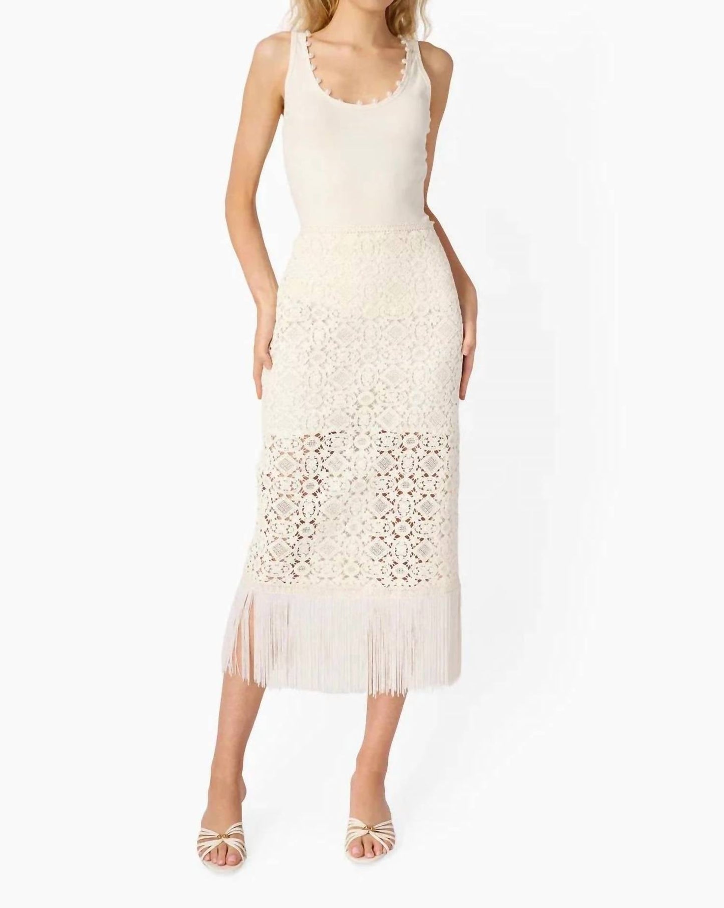 Cami Nyc - Venezia Crochet Midi Skirt