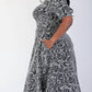 The Curve La - Plus Size Lurex Knit Short Sleeve Midi Dress With Pockets