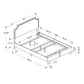 8th Street Transitional Full Upholstered Bed - Gray