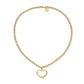 Eklexic - Women's Haley Open Heart Pendant Necklace