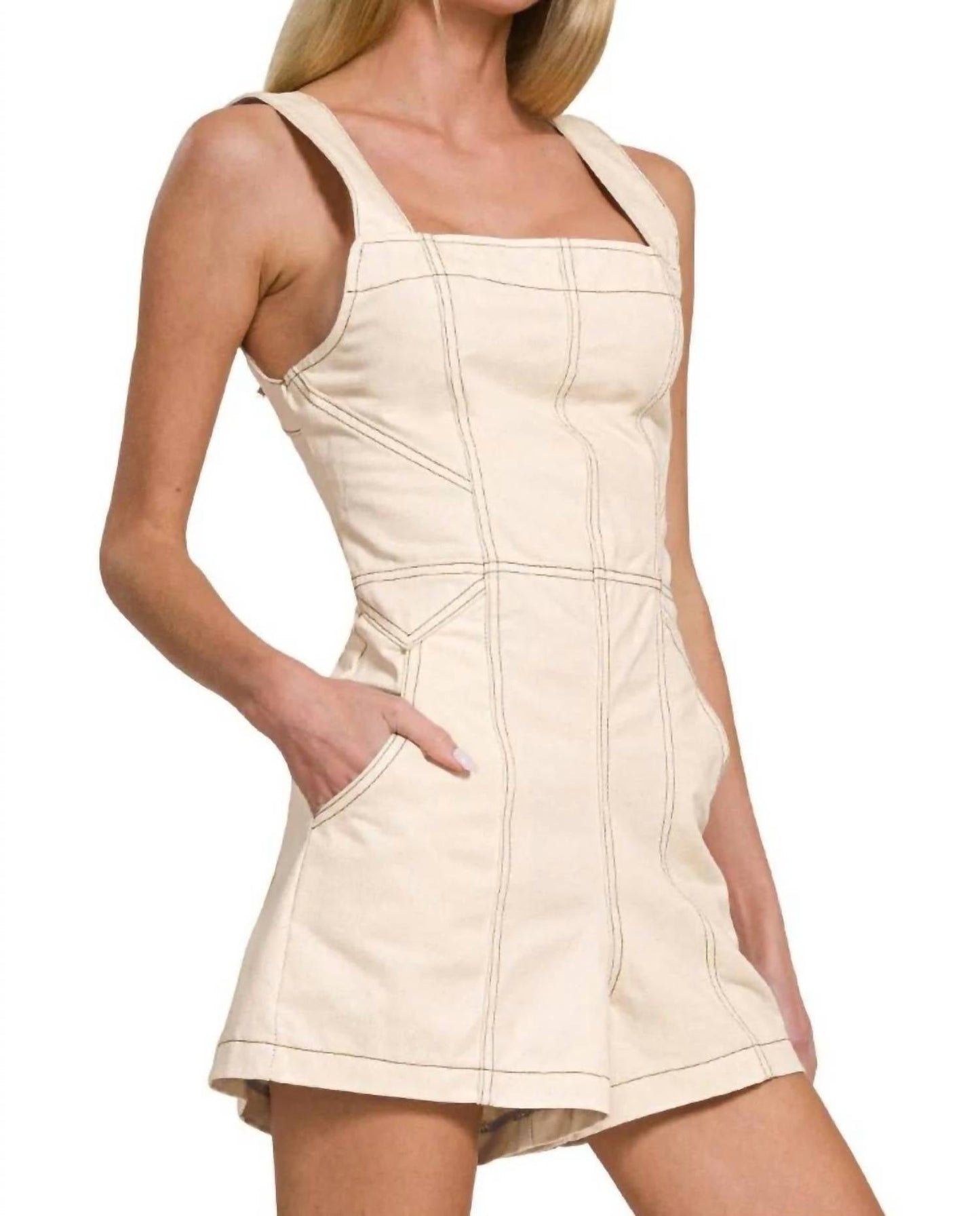 Trendsi - Zenana Tie Back Romper