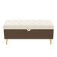 Modern Tufted Storage Ottoman Bench with Metal Legs