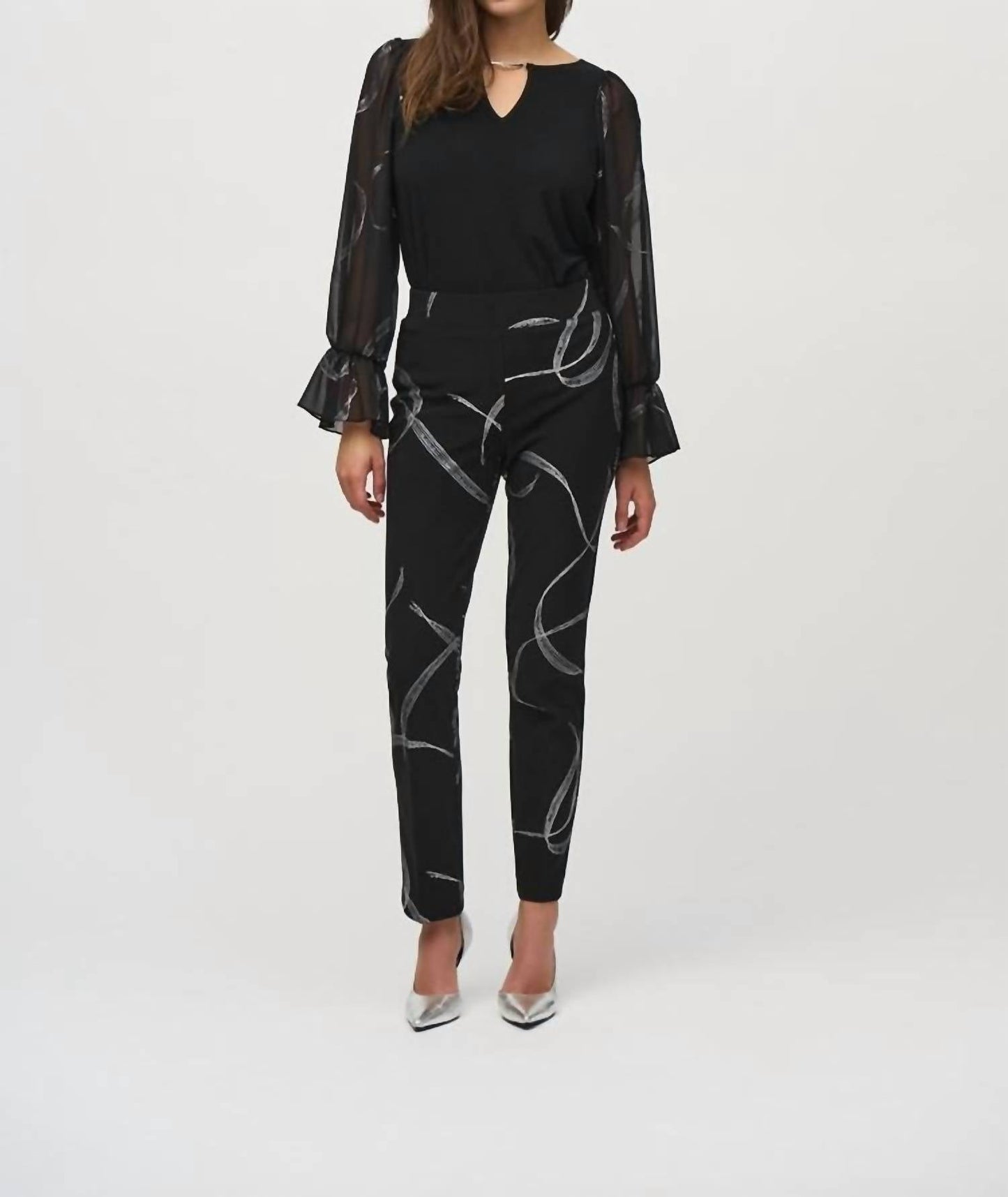 Joseph Ribkoff - Silky Knit Abstract Print Pull-On Pants
