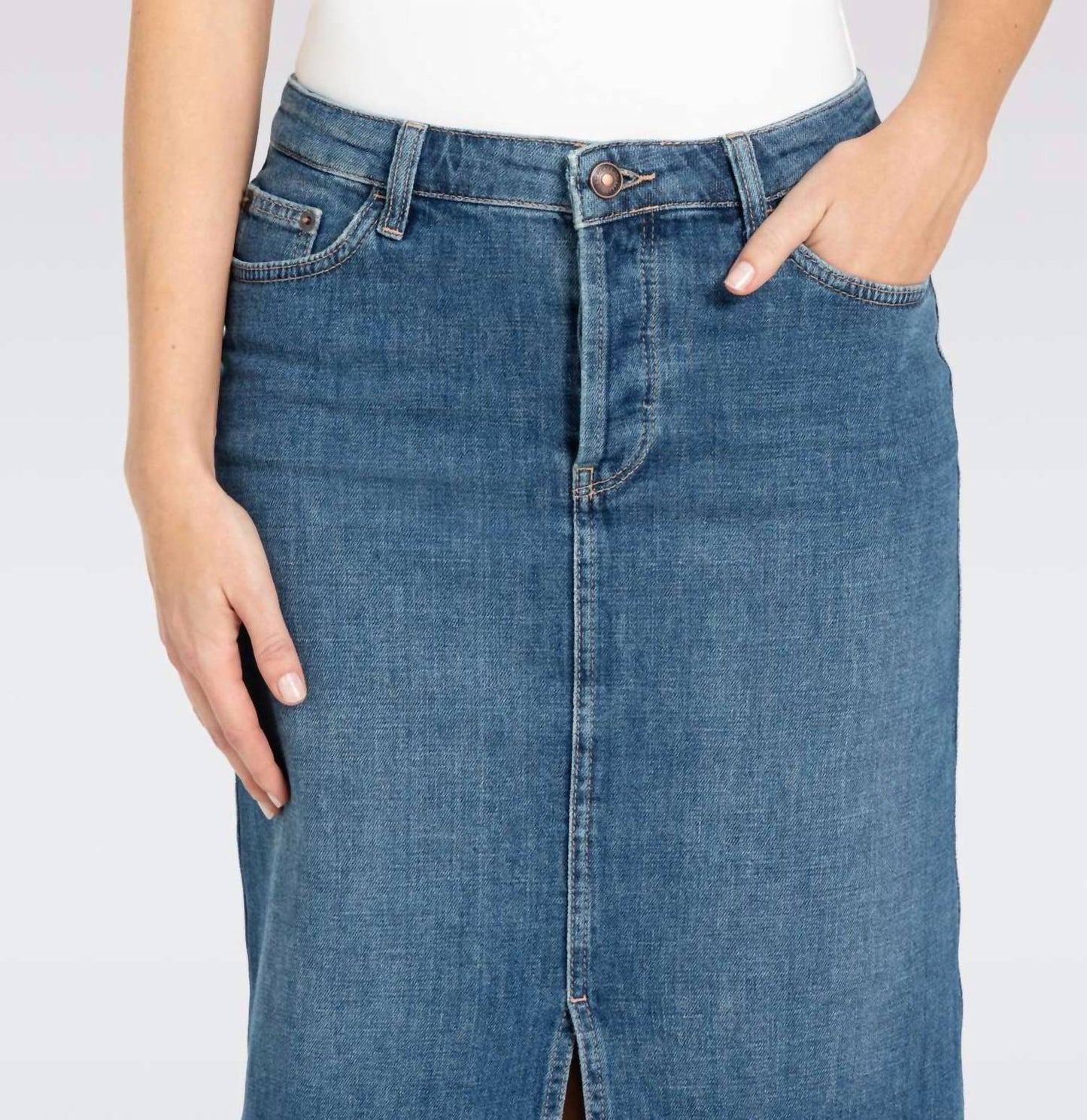 Mac Jeans - Midi Skirt Fringe