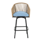 Outdoor Bar Stools Set of 4 with Armrests and Backrest