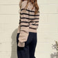 Aureum - Maxine Striped Mock Neck Sweater