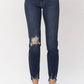 Judy Blue - Mid Rise Chopped Hem Relaxed Denim Jeans