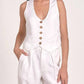Elan - Linen Halter Vest