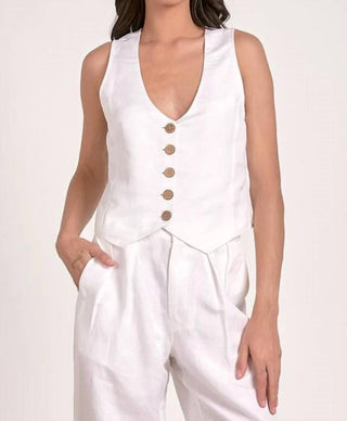 Elan - Linen Halter Vest