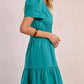 Molly Bracken - Short Sleeve Tiered Maxi Dress