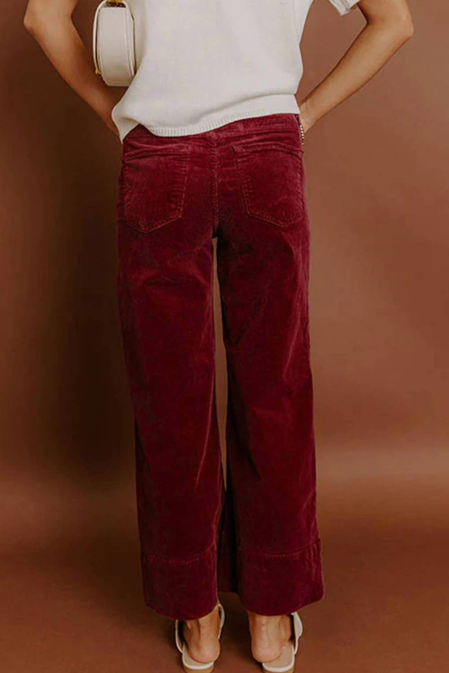 66Disco - Corduroy High Waist Wide Leg Pants