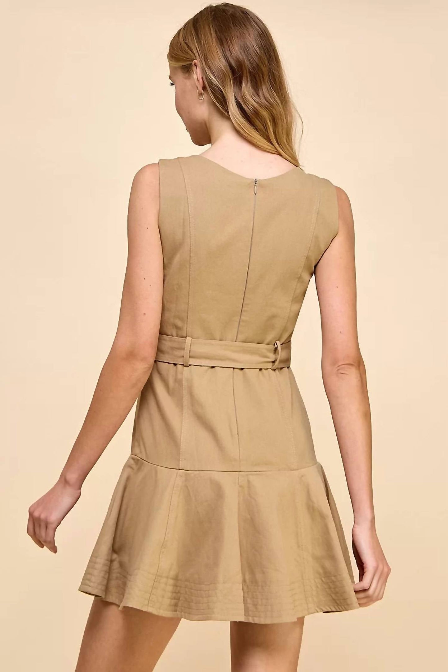 Tcec - Khaki Breeze Mini Dress