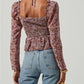 Astr - Toni Strappy Peplum Top