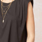 Entro - Solid Shoulder Pad Top