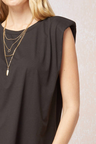 Entro - Solid Shoulder Pad Top