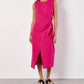 Apricot - WRAP & KNOT COTTON MIDI DRESS