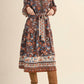 &Merci - floral border print belted midi dress