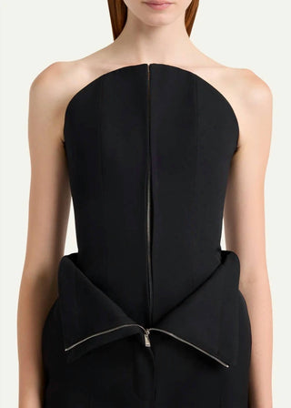 Alexander Mcqueen - Curved Strapless Bustier