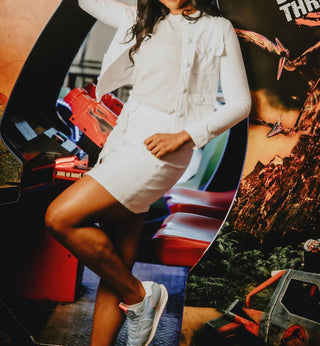 L'Agence - Kris Button Front Mini Skirt