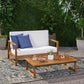 Belgian Loveseat & Coffee Table Set With Water Resistant Cushions