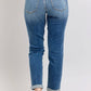 Judy Blue - Mid Rise Skinny Cuff Jeans