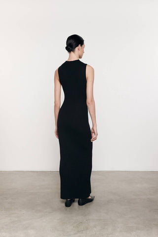 Enza Costa - SILK SWEATER RIB MOCKNECK DRESS