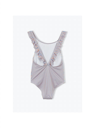 Arsène Et Les Pipelettes - Girls Striped Swimsuit