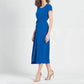 Clara Sun Woo - Wrap Overlay Center Tie Midi Dress