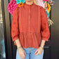 Entro - Eyelet Sleeve Top
