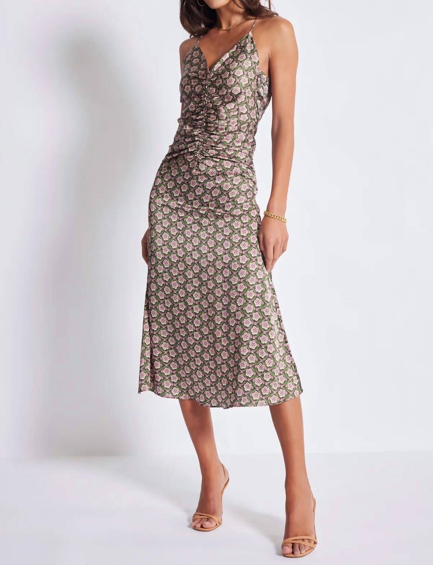 Bishop + Young - Adria Ruched Front Midi Dress