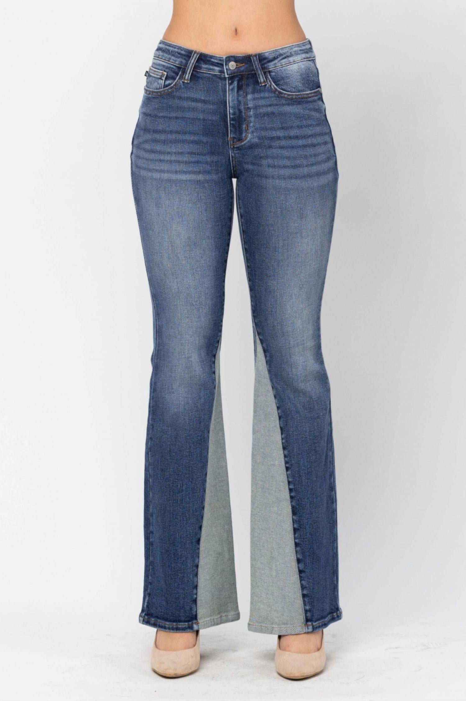 Judy Blue - Women's Inseam Panel Flare Jeans