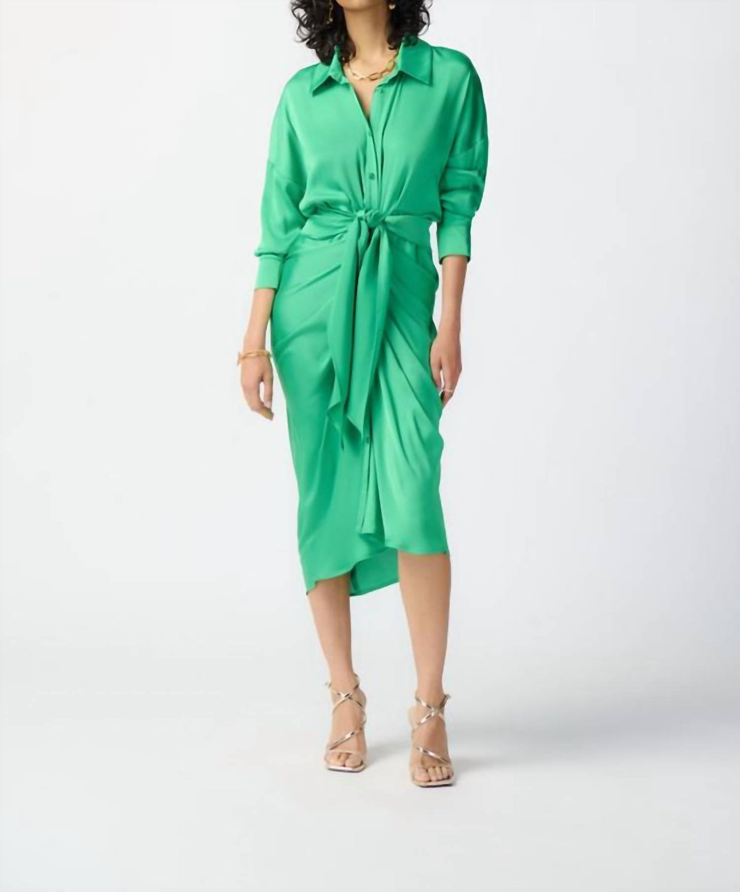 Joseph Ribkoff - TIE FRONT SATIN BLOUSE DRESS
