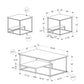Contemporary 3-Piece Living Room Table Set