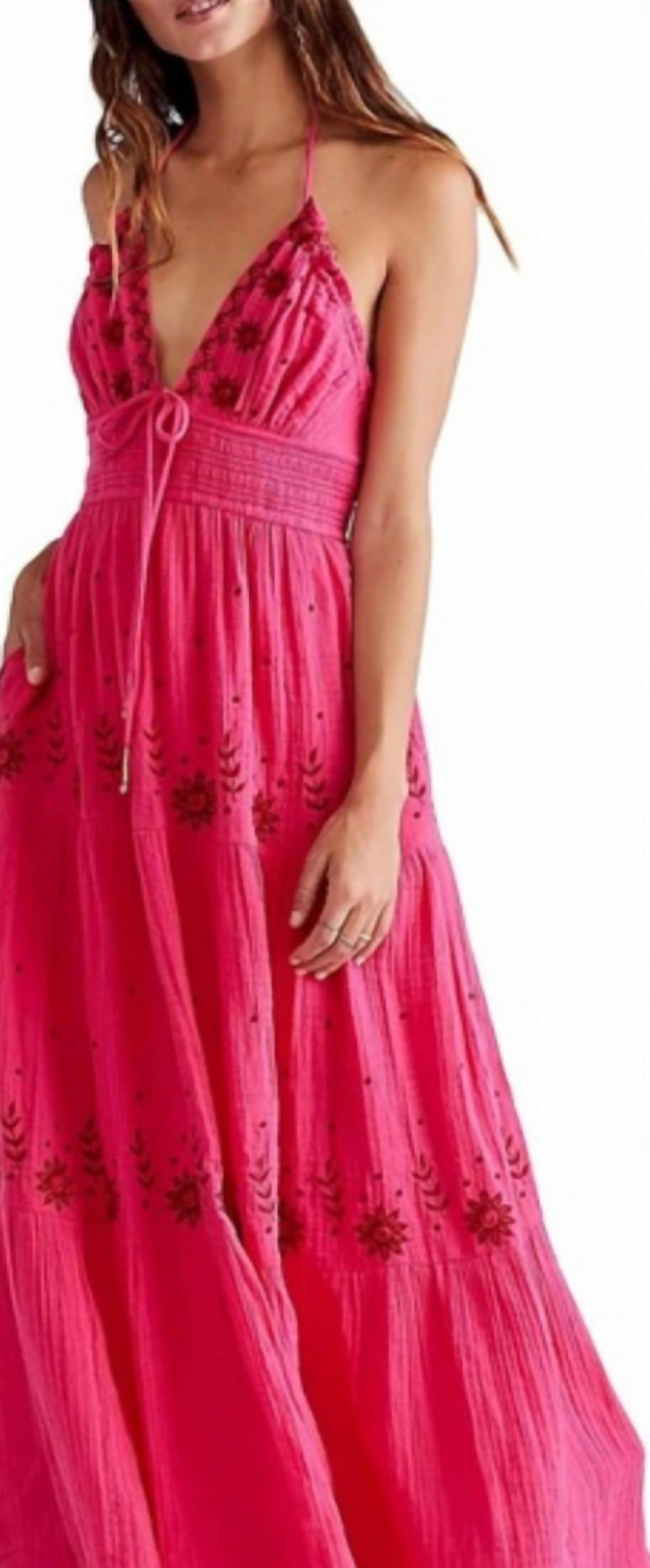 Free People - Real Love Embroidered Maxi Dress