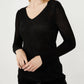 Frank Lyman - Bejweled V-neck Knit Top