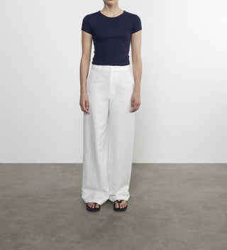 Enza Costa - SUPIMA BABY RIB CROPPED TEE