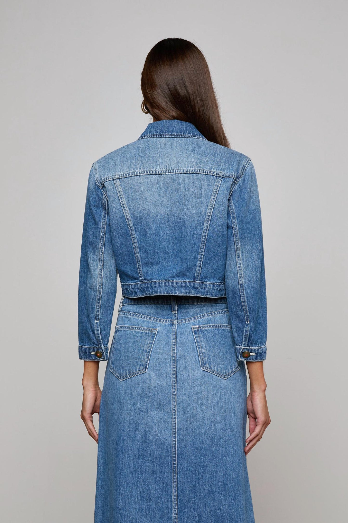 L'Agence - Koda Cropped Denim Jacket