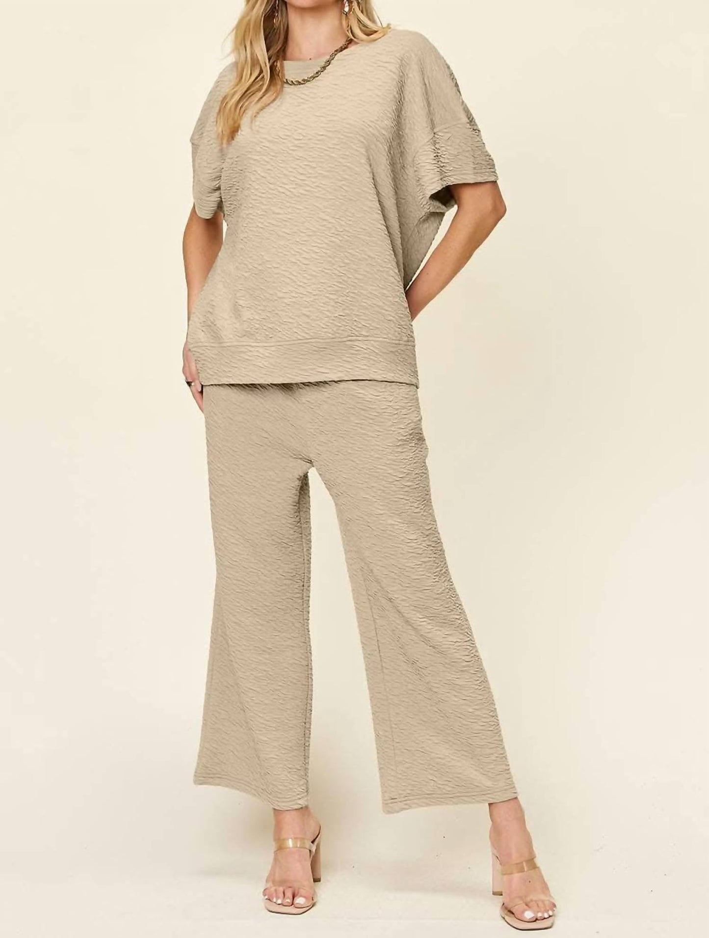 Double Take - Chic Two-piece Top And Pants Set