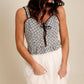 Emory Park - Daisy Lace Up Corset Tank Top