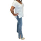 Risen - High Rise Straight Jeans With Side Slit