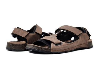 Wasak - Men's Heath Leather Velcro Sandals