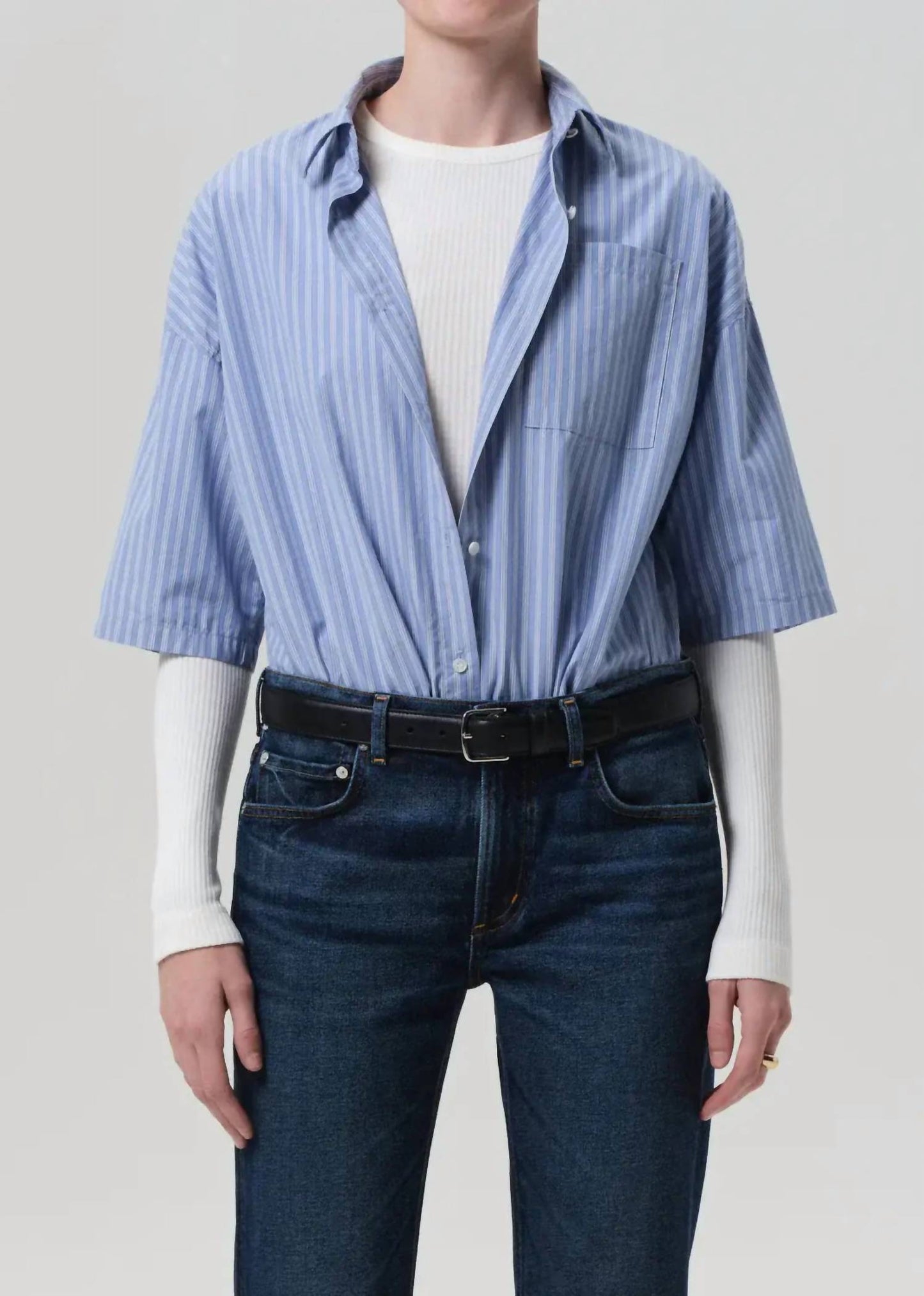 Citizens Of Humanity - Frances Cropped Cape Button Up Shirt