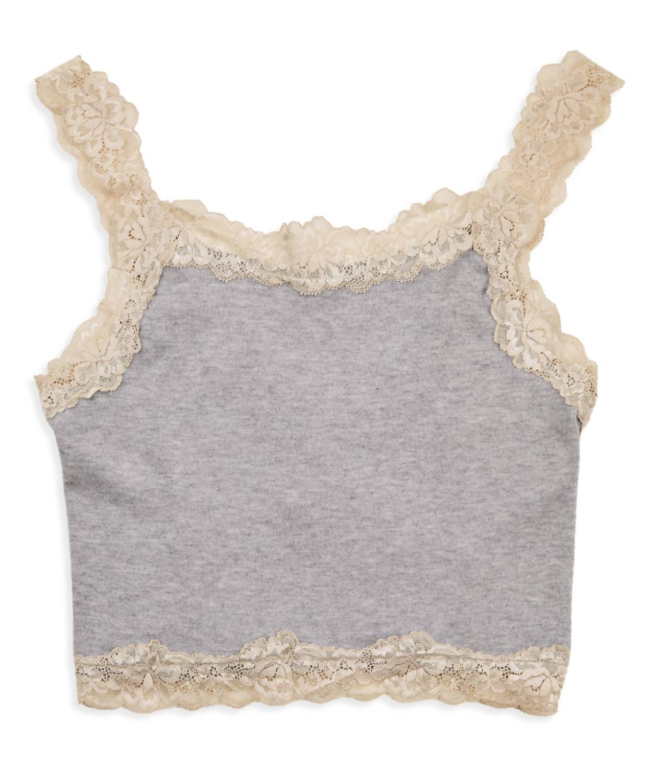 8Apart - Junior Women's Fitch Floral Lace Strap Crop Cami