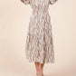 Geegee - Zebra Print Tiered Midi Dress