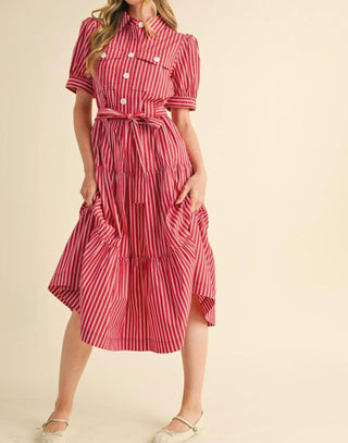 &Merci - Cora Stripe Shirt Dress