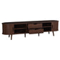 TV Stand For 70" TV With Tambour Doors And Built-In Power Outlet