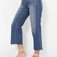 Judy Blue - High Waist Embroidery Crop Wide Leg Jean
