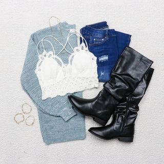 Zenana - Crochet Lace Bralette With Bra Pads