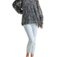 Umgee - Dalmatian Balloon Ruffle Sleeve Top